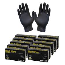 Nitrile Gloves Black Disposable Box 100