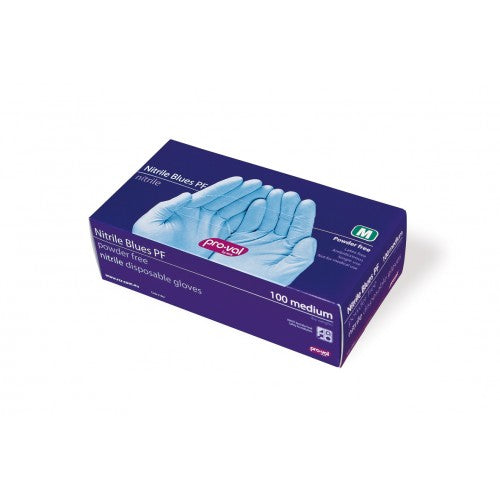 Nitrile Gloves Blue Disposable Box 100